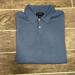 Brooks Brothers Long Sleeve Wool Silk Blend Men’s Polo Size XXL